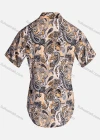 Wholesale Women's Vintage Short Sleeve Paisley Pattern Button Down Shirt 23035# - Liuhuamall