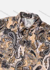 Wholesale Women's Vintage Short Sleeve Paisley Pattern Button Down Shirt 23035# - Liuhuamall