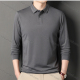 Wholesale Men's Business Plain Long Sleeve Slim Fit Polo Shirt 2515# Gray Wholesale Clothing Market & Suppliers -LIUHUAMALL