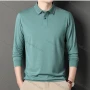Wholesale Men's Business Plain Long Sleeve Slim Fit Polo Shirt 2515# preview