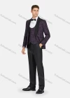 Wholesale Men's Formal Lapel Floral Print Pockets Blazer & Vest & Pant 3 Pieces Suit Sets - Liuhuamall