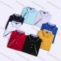 Wholesale Unisex Casual Slim Fit Short Sleeve Striped Trim Button Front Polo Shirts preview