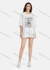 Wholesale Women's Hip Hop Crew Neck Loose Fit Short Sleeve Graphic Letter T-shirt - Liuhuamall