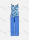 Wholesale Woman's Fashion Sleeveless Floral Print Tank Top & Elastic Waist Plain Pant Sets - Liuhuamall