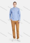 Wholesale Men's Casual Collared Long Sleeve Button Down Striped Shirt 7-332# - Liuhuamall