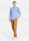 Wholesale Men's Casual Collared Long Sleeve Button Down Striped Shirt 7-332# - Liuhuamall