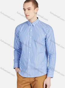Wholesale Men's Casual Collared Long Sleeve Button Down Striped Shirt 7-332#, LIUHUA CLOTHING WHOLESALE