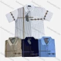 Wholesale Men's Casual Striped Pin Dot Print Short Sleeve Patch Pocket Polo Shirts preview