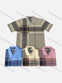 Wholesale Men's Casual Striped Colorblock Short Sleeve Patch Pocket Polo Shirts, LIUHUA CLOTHING WHOLESALE