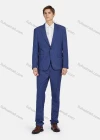 Wholesale Men's Business Striped Lapel One Button Flap Pockets Blazer & Trousers 2 Piece Sets - Liuhuamall