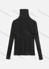 Wholesale Women's Casual High Neck Long Sleeve Knit Plain Comfy Blouse - Liuhuamall