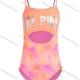 Wholesale Girls One Piece Letter Print Cut Out Letter Tie Dye Cut Out Swimsuit Orange Clothing Wholesale Market Liuhua