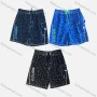 Wholesale Men's Casual Letter Allover Print Flap Pockets Drawstring Shorts 153K# preview