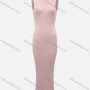 Wholesale Women's Plain High Neck Sleeveless Rib-Knit Mermaid Maxi Dress preview