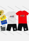 Wholesale Boy's Casual Letter Print Round Neck Short Sleeve Tee & Shorts 2 Piece Set - Liuhuamall