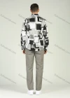 Wholesale Men's Casual Long Sleeve Button Down Geometric Print Shirt - Liuhuamall