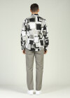 Wholesale Men's Casual Long Sleeve Button Down Geometric Print Shirt - Liuhuamall