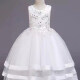 Girls Lovely Sleeveless Embroidery Bow Knot Dress White 1# Clothing Wholesale Market -LIUHUA