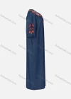 Wholesale Women's Casual V Neck Short Sleeve Hollow Out Embroidered Denim Dress - Liuhuamall