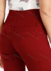 Wholesale Women's Plain High Waist Tailored Button Front Pockets Skinny Pants - Liuhuamall