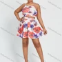 Wholesale Women's Vacation Allover Floral Print Spaghetti Strap Crop Cami Top 2 Piece Set preview