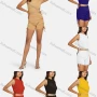 Wholesale Women's Fashion Plain Drawstring Round Neck Sleeveless Crop Top & Shorts Sets preview