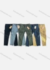 Wholesale Men's Casual Plain Multiple Pockets Button Closure Cargo Pants 1917# - Liuhuamall