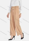 Wholesale Women's Casual Plain High Waist Button Front Wide Leg Pants - Liuhuamall
