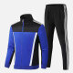 Men's Athletic Workout Splicing Colorblock Stand Neck Zip Jacket & Elastic Waist Ankle Length Pants 2 Piece Set 53626# Blue Clothing Wholesale Market -LIUHUA