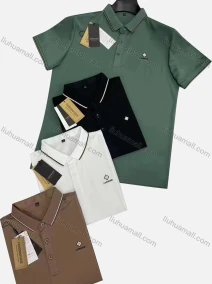 Wholesale Men's Casual 100%Cotton Plain Striped Trim Short Sleeve Polo Shirt, LIUHUA CLOTHING WHOLESALE