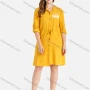 Wholesale Women's Casual Buttons Down Long Sleeve Drawstring Hooded Short Dress preview