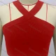 Wholesale Women's Sexy Halter Plain Rib-knit Crop Top 517# Clothing Wholesale Market Liuhua