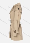 Wholesale Women's Casual Plain Lapel Long Sleeve Double Breasted Trench Coat With Belt - Liuhuamall