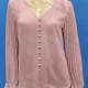 Wholesale Women's Casual Plain V Neck Puff Sleeve Button Front Blouse 7# Clothing Wholesale Market Liuhua