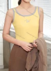 Wholesale Women's Casual Plain Letter Scoop Neck Contrast Tank Top B130# - Liuhuamall