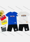 Wholesale Boy's Casual Letter Print Round Neck Short Sleeve Tee & Shorts 2 Piece Set - Liuhuamall