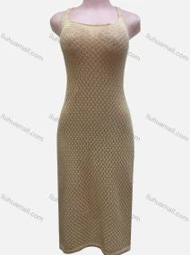 Wholesale Women's Vacation Plain Hollow Out Splicing Cover Up Tank Dress L2611#, LIUHUA CLOTHING WHOLESALE