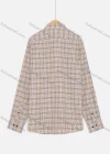 Wholesale Men's Casual Shirt Collar Long Sleeve Button Down Plaid Print Long Shirts - Liuhuamall