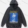 Wholesale Men's Fashion 100%Cotton Graphic Distressed Long Sleeve Hoodie Pullover Sweatshirt SML34# preview
