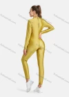 Wholesale Women's 2-Pieces Sporty High Stretchy Mock Neck Cutout Jumpsuit With Triangle Bikini - Liuhuamall