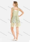 Wholesale Women's Casual Sleeveless Floral Weave&Lace Asymmetrical Hem Cover Up - Liuhuamall