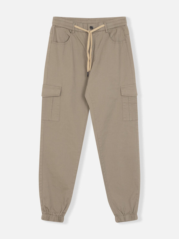 Men's Casual Drawstring Multi-Pockets Cargo Pants, Clothing Wholesale Market -LIUHUA, Pants