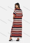 Wholesale Women's Casual Short Sleeve Button Down Colorful Striped Floral Print Maxi Dress - Liuhuamall