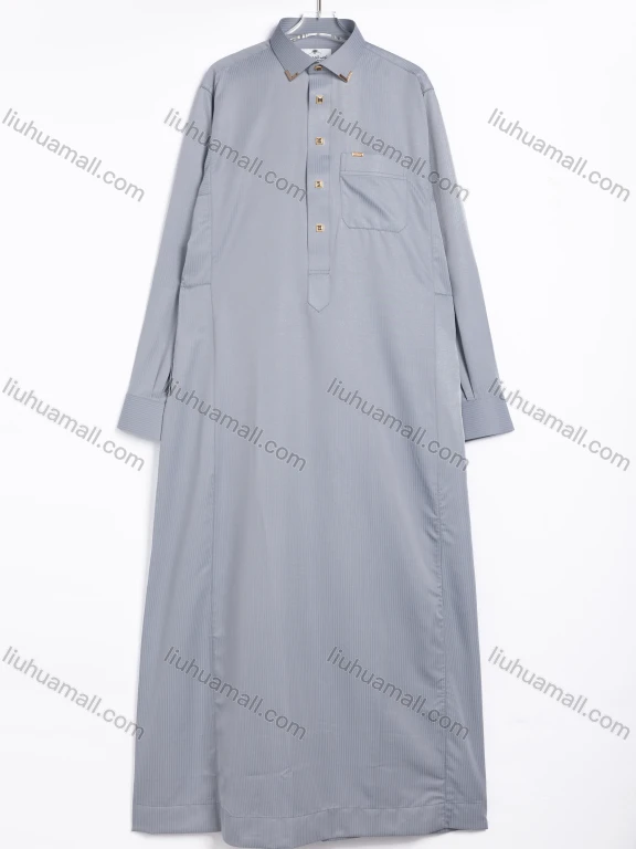 Wholesale Men's Casual Embroidered Short Sleeve Thobe