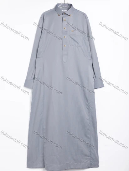 Wholesale Men's Casual Embroidered Short Sleeve Thobe