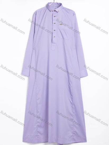 Wholesale Men's Casual Solid Long Sleeve Button Up Tunic Shirt