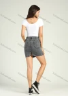 Wholesale Women's High Waist Slit Hem Cutout Distressed Denim Mini Skirt - Liuhuamall