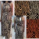 Wholesale Women's Casual Zebra Stripe Print Crew Neck Woven Maxi Halter Dress F594# Apricot Clothing Wholesale Market Liuhua