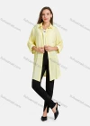 Wholesale Woman's Casual Shirt Collar Button Front Long Sleeve Dual Pockets Bronzed Print Plain Tunic - Liuhuamall
