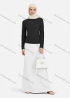 Wholesale Women's Casual Plain Elastic High Waist Maxi Skirts 1363# - Liuhuamall